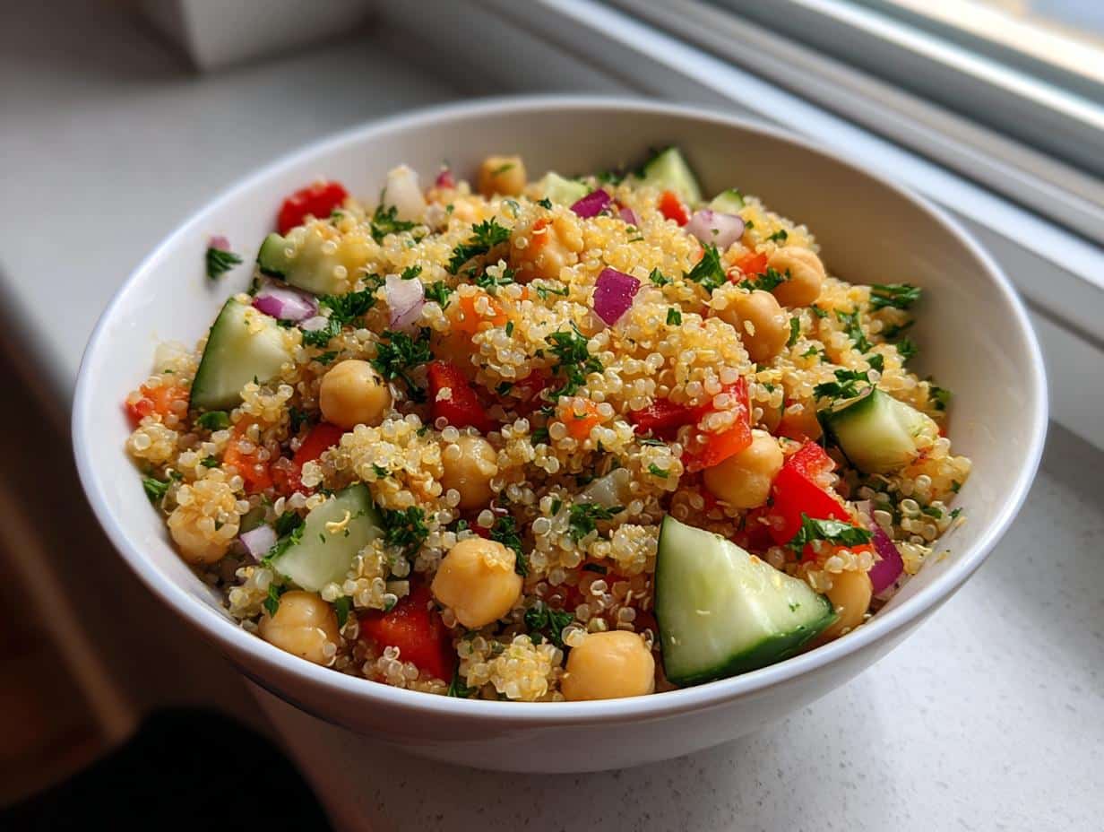 30-Minute Quinoa Salad with Chickpeas - Effortless & Delicious 6 Quinoa Salad with Chickpeas