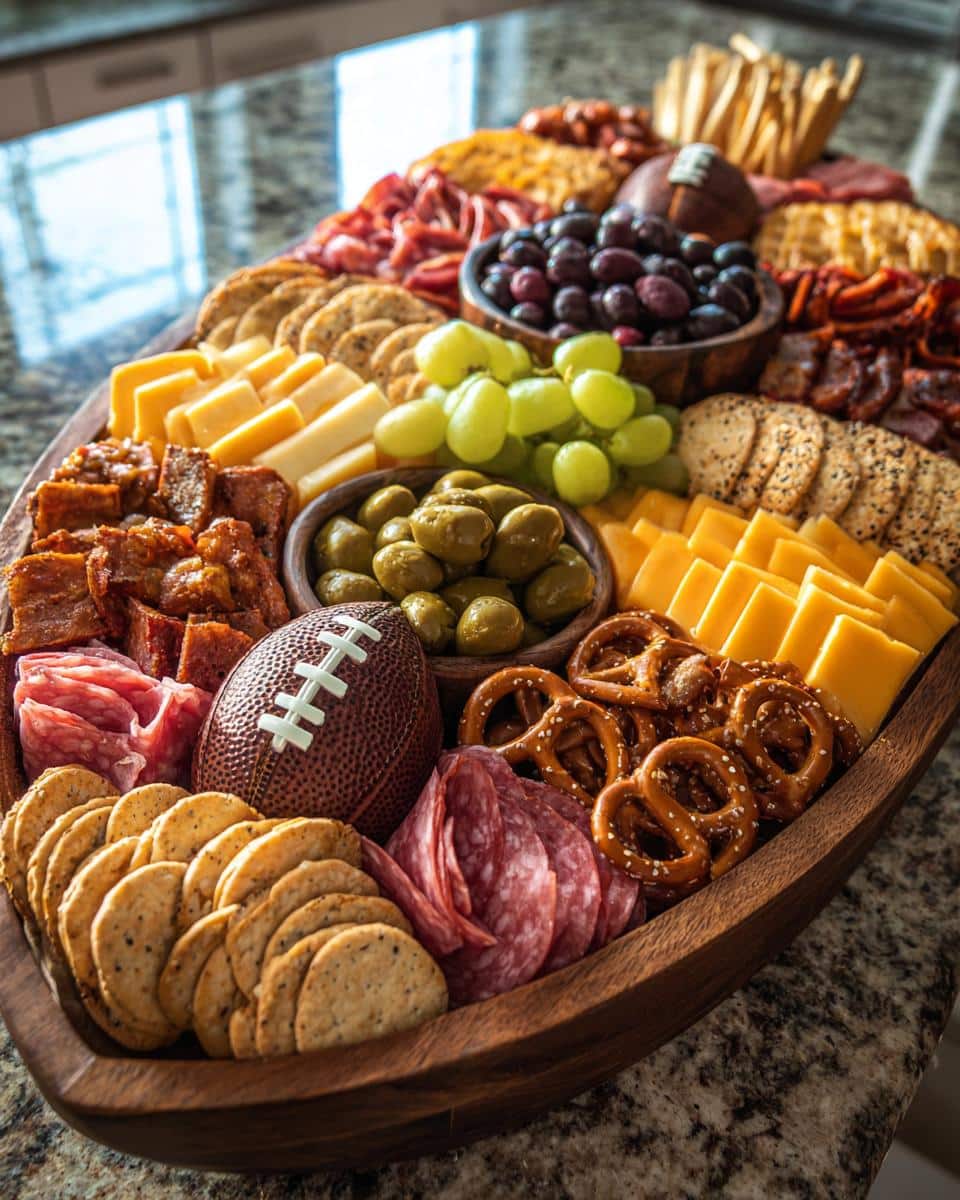 football charcuterie board - detail 1