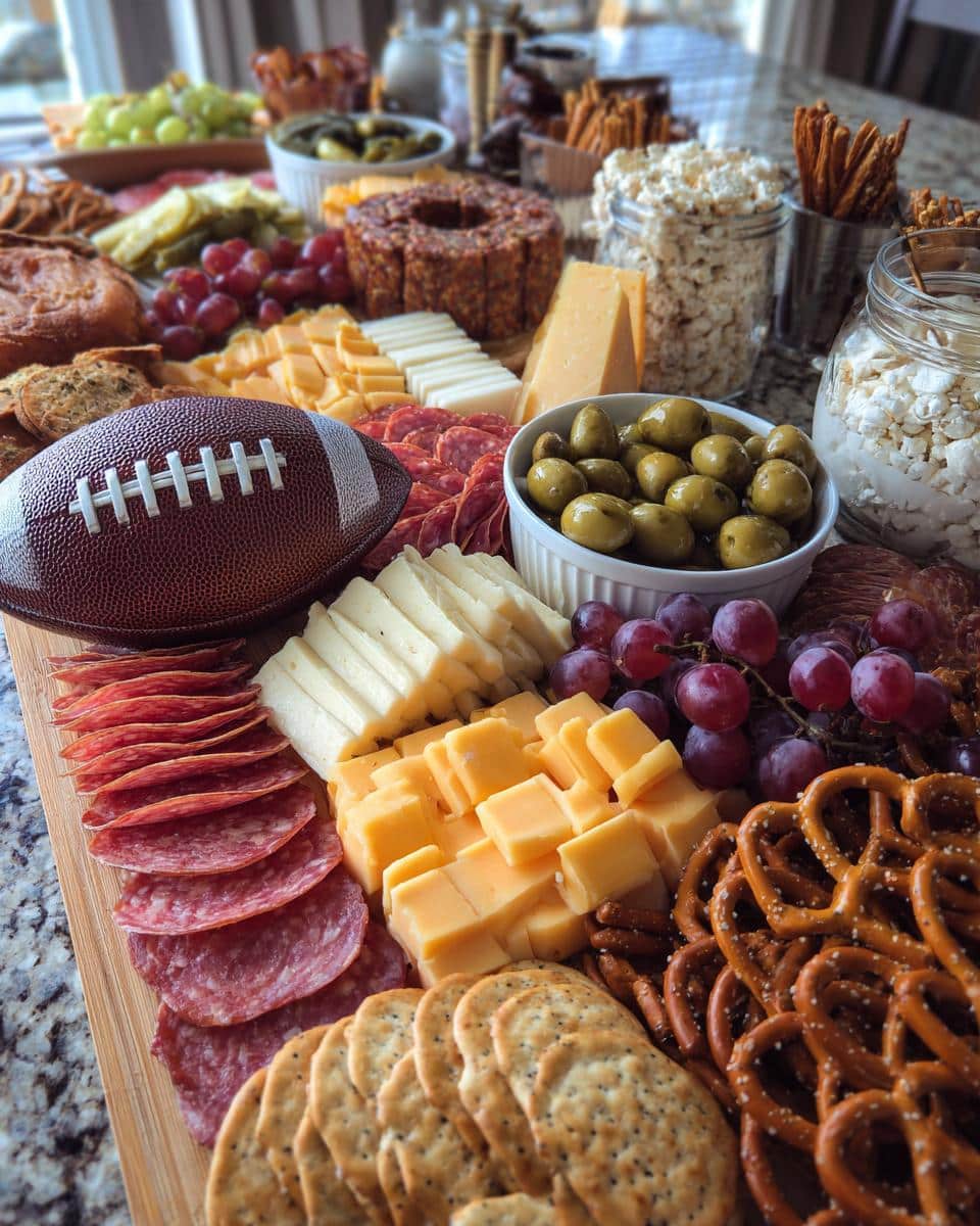 football charcuterie board - detail 3