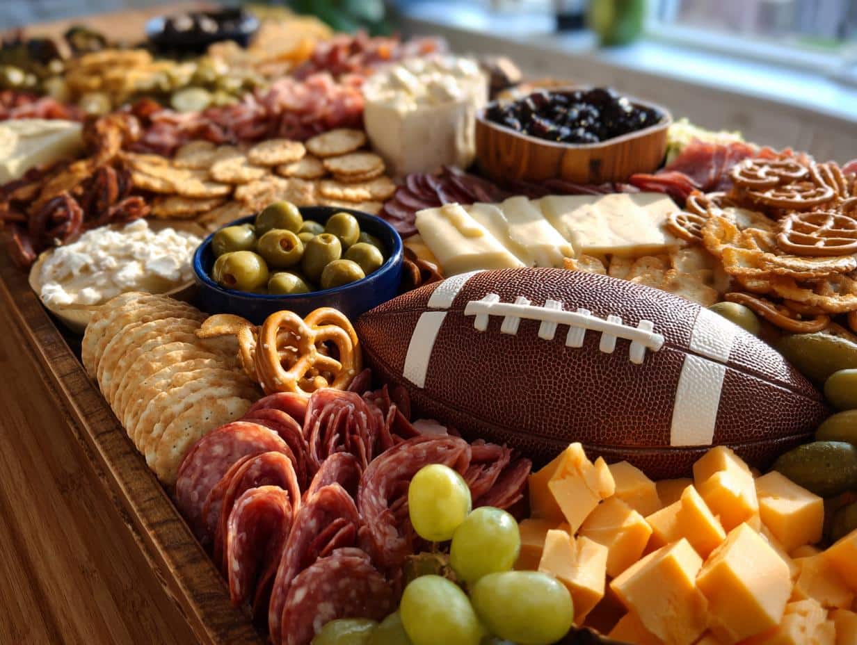 football charcuterie board