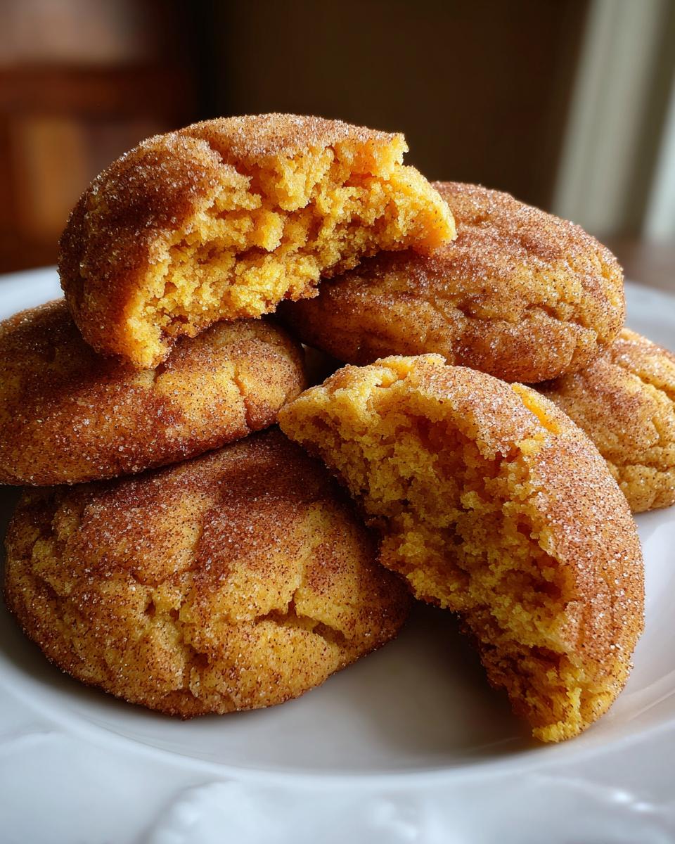 Chewy pumpkin snickerdoodle cookies: 1 heavenly batch 6 pumpkin snickerdoodle cookies - detail 1