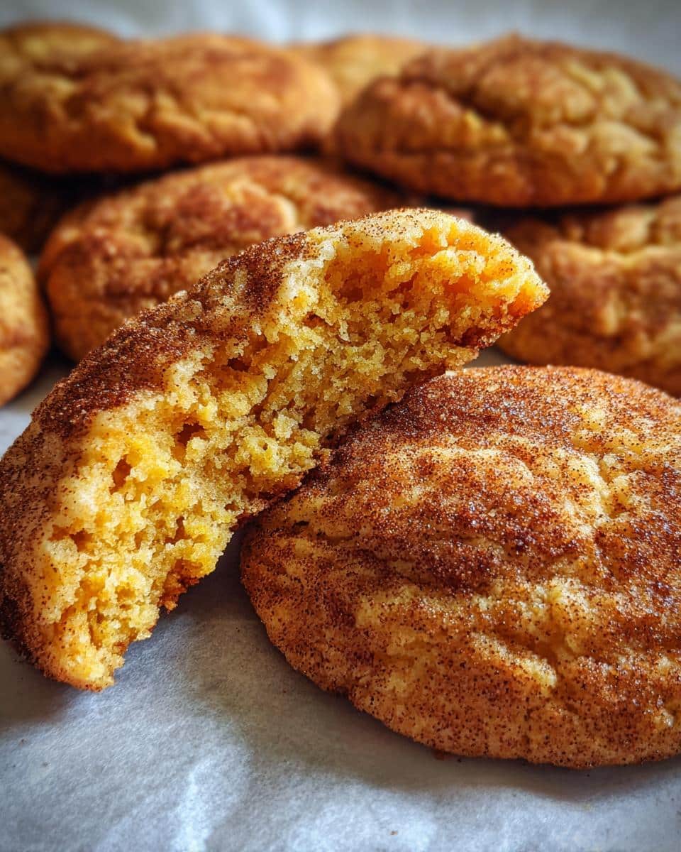 Chewy pumpkin snickerdoodle cookies: 1 heavenly batch 8 pumpkin snickerdoodle cookies - detail 3
