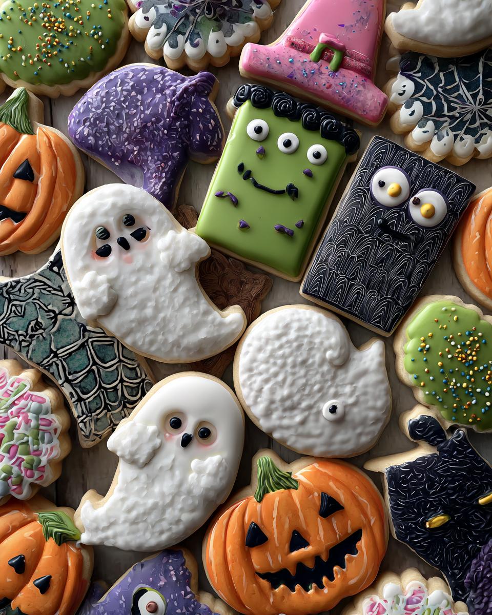 halloween sugar cookies decorated - detail 3