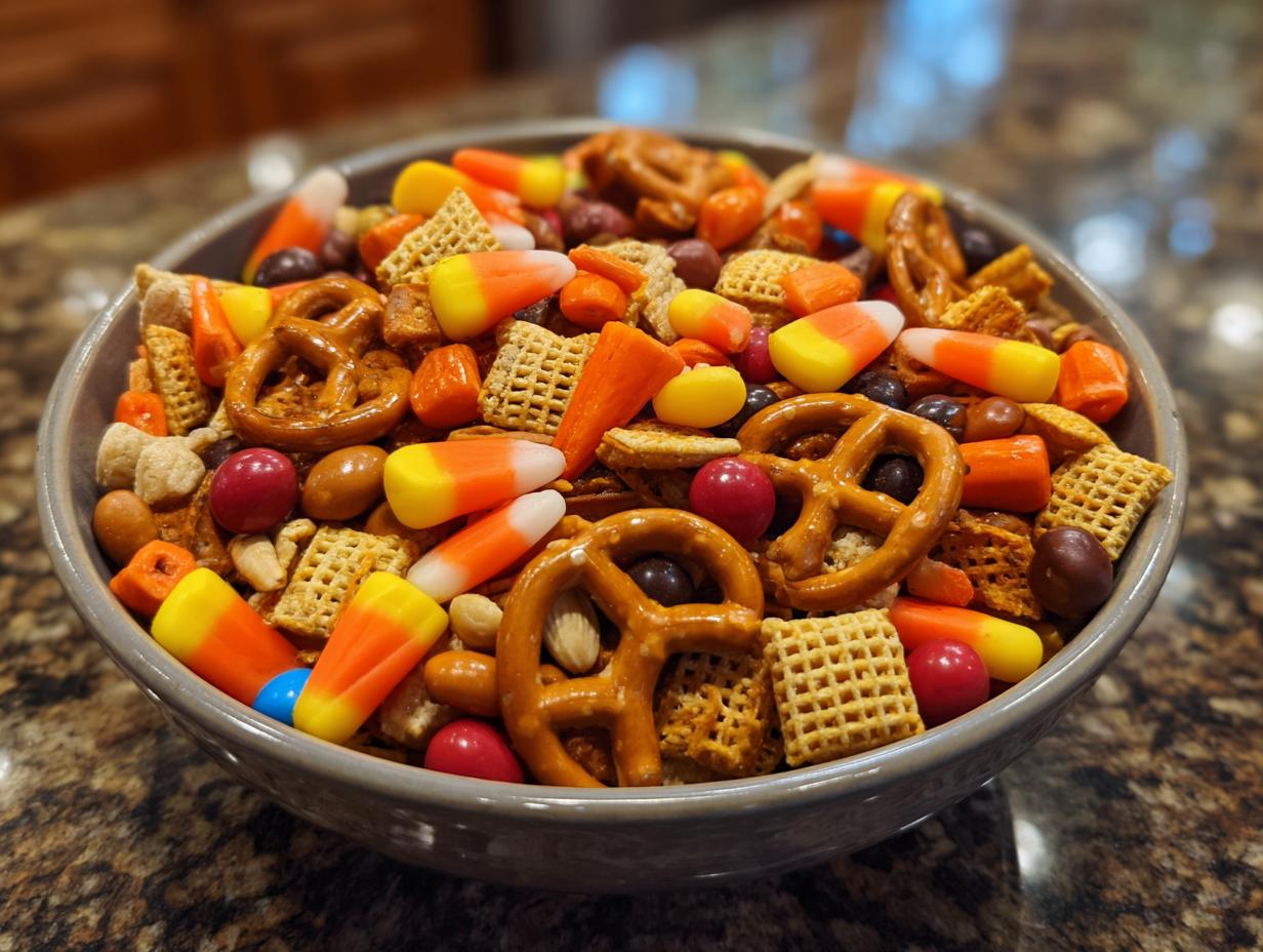 Amazing halloween trail mix recipe: 10 mins 5 halloween trail mix recipe