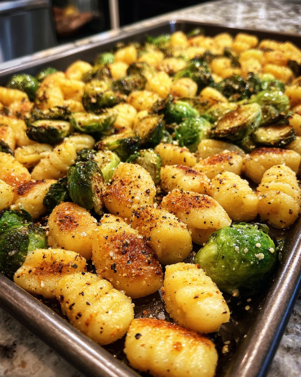 Sheet Pan Gnocchi: 25 Min Holiday Hero 5 Sheet Pan Gnocchi with Brussels Sprouts (Weeknight Holiday) - detail 1