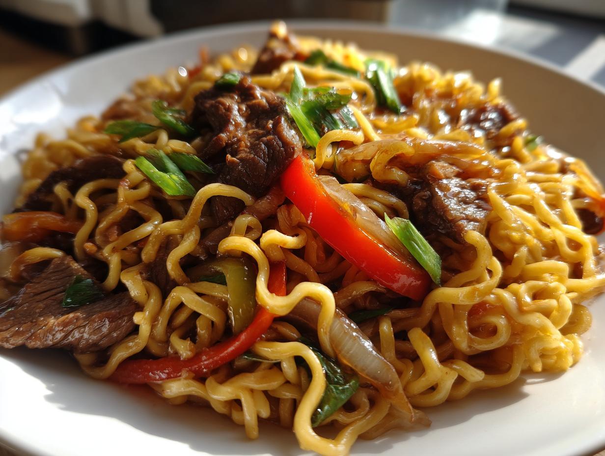 Savory Beef Ramen Noodle Stir Fry: 35-Min Recipe