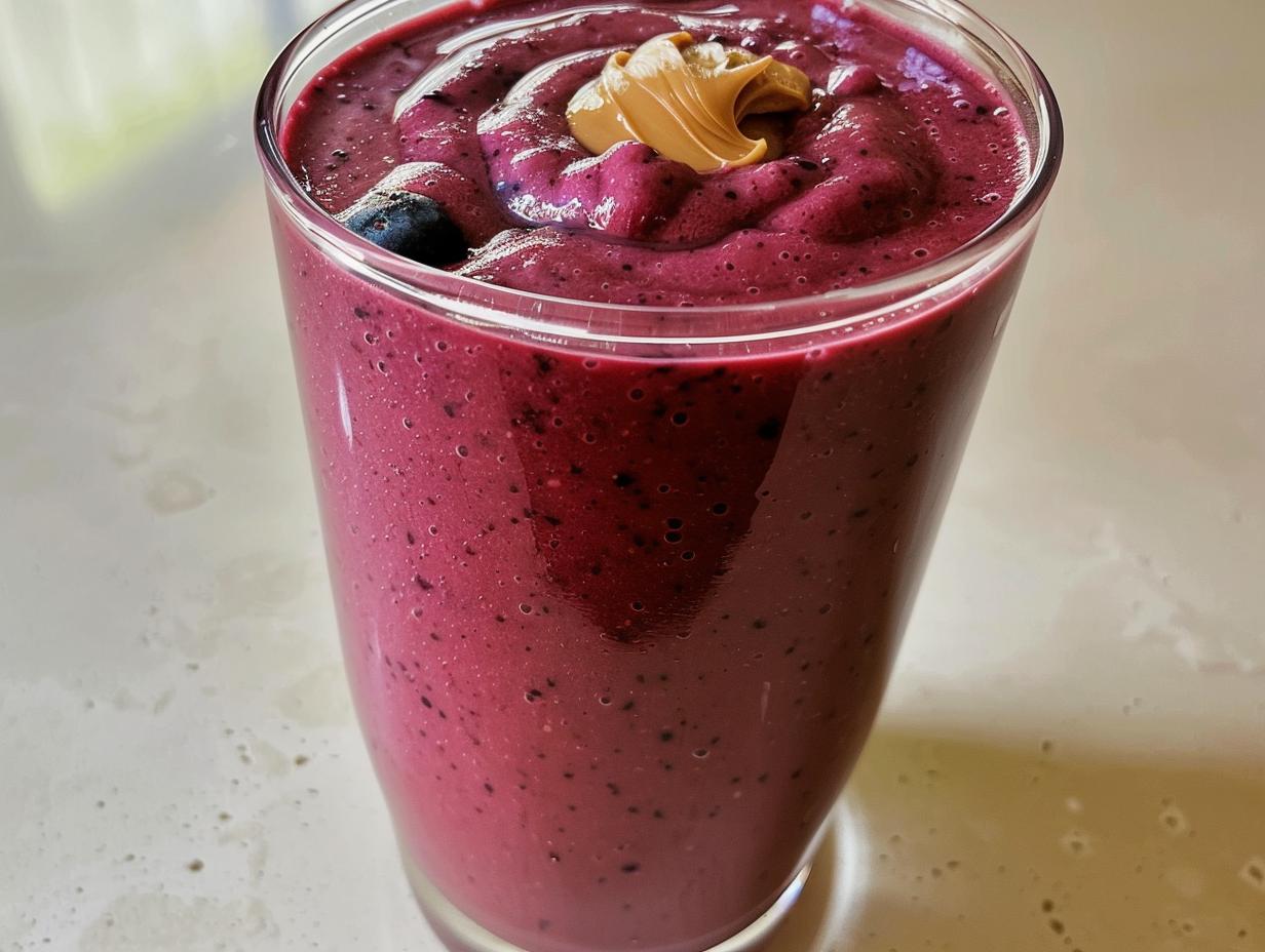 Amazing Blueberry Almond Butter Smoothie: 1 Recipe!