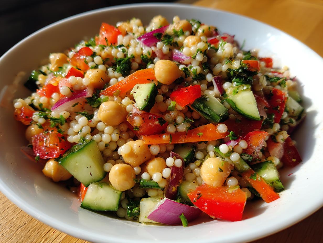 Delightful Israeli Couscous Salad: Under 30 Minutes!