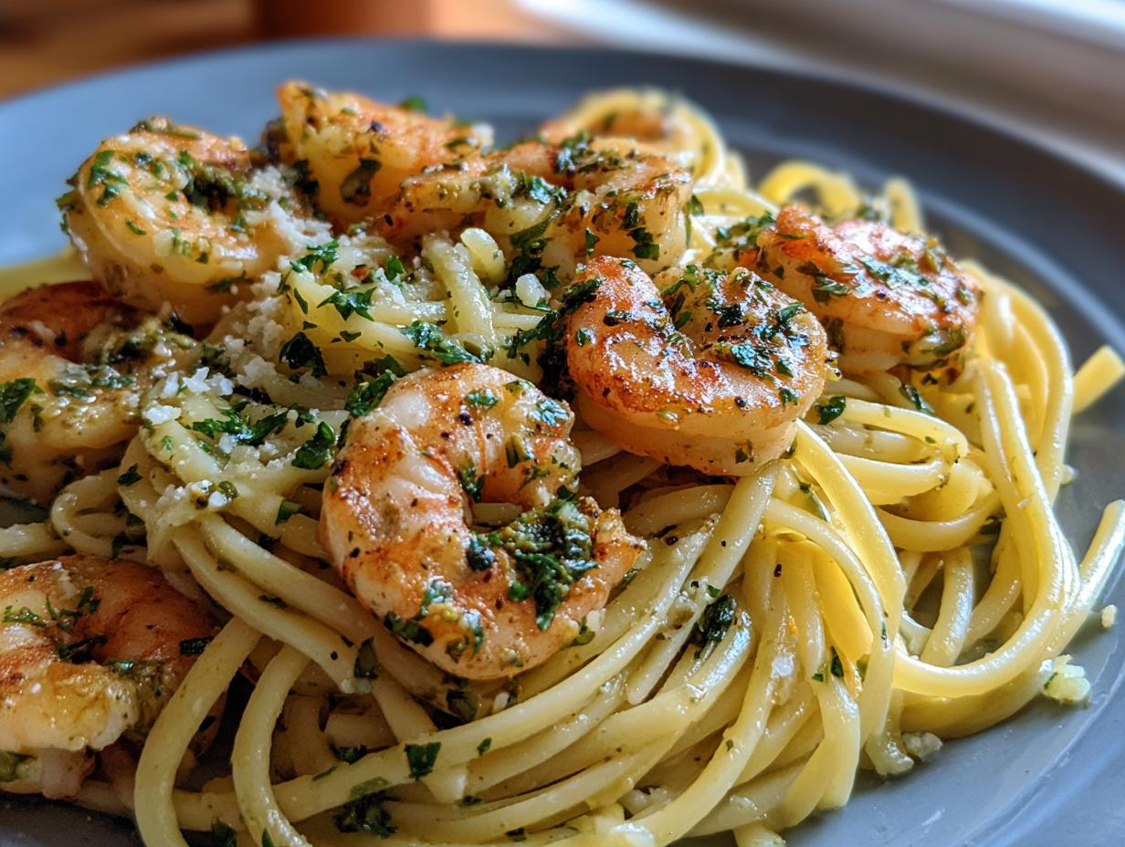 Delicious *Lemon Garlic Shrimp Linguine (No Wine)*: 30 Minutes!
