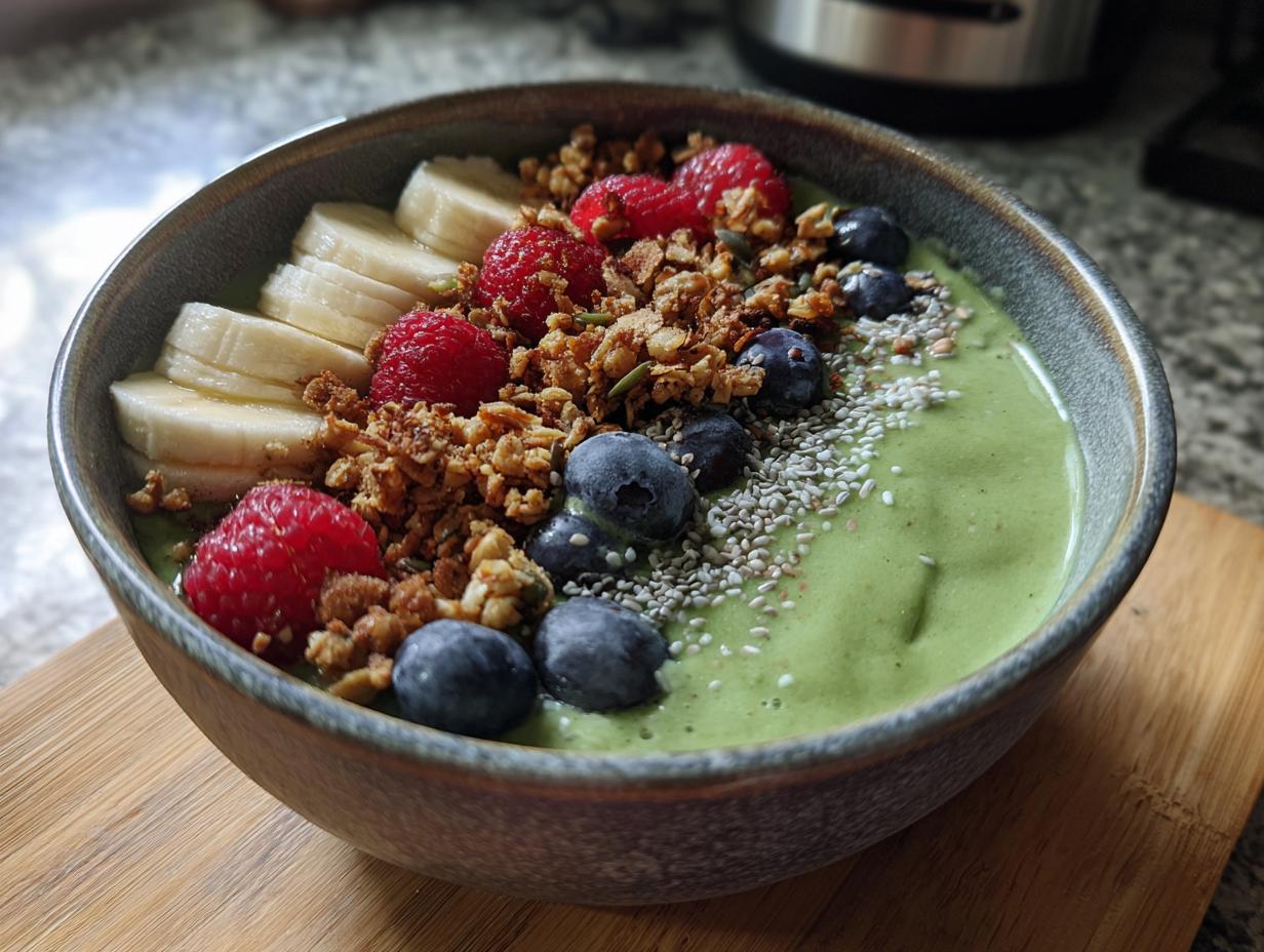 **Matcha Smoothie Bowl (Banana Spinach): 2 Minute Fix!**