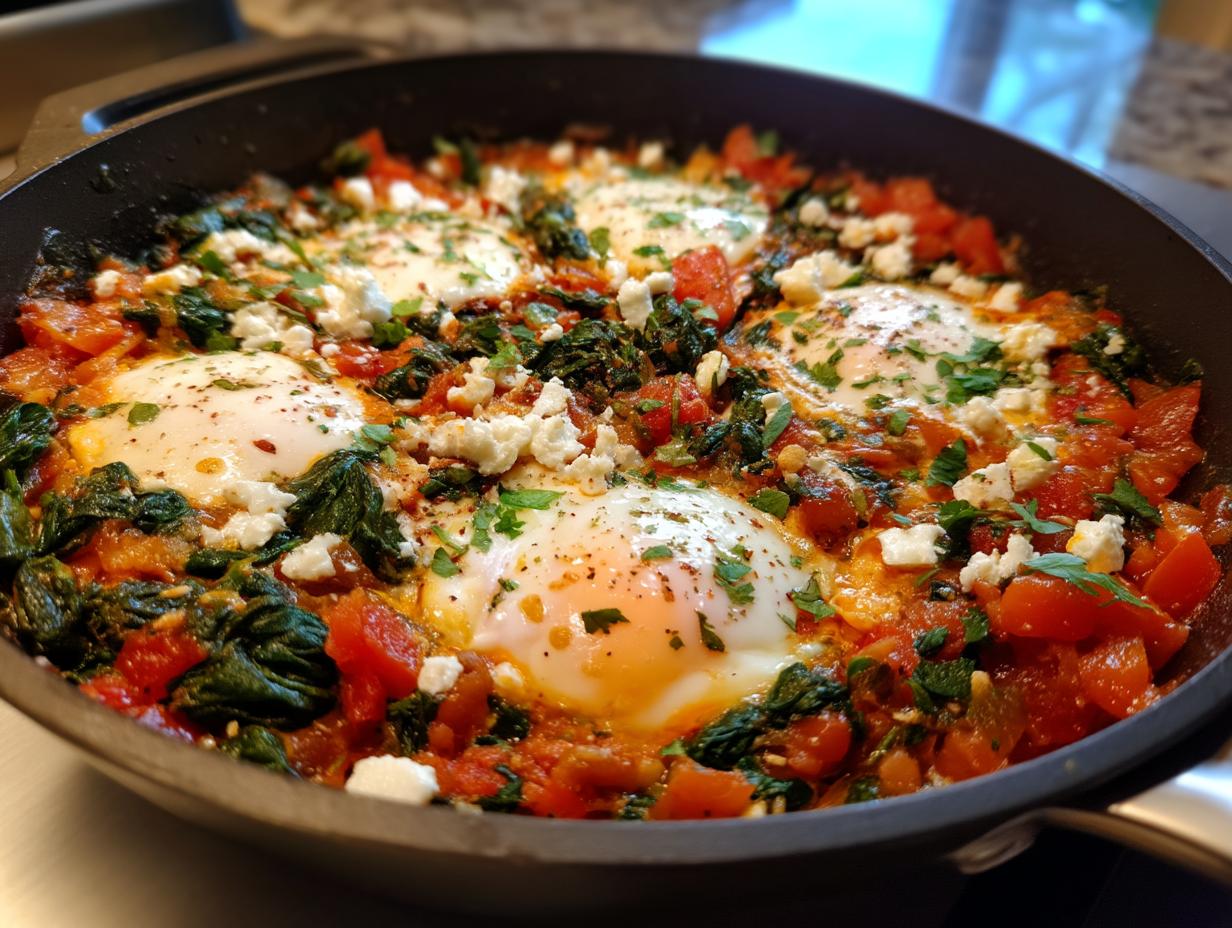 Make This Simple, Delicious Shakshuka with Spinach & Feta!