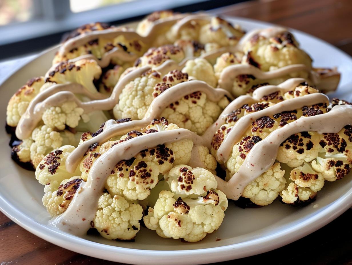 Roasted Cauliflower with Garlic Tahini: 30-Min Bliss