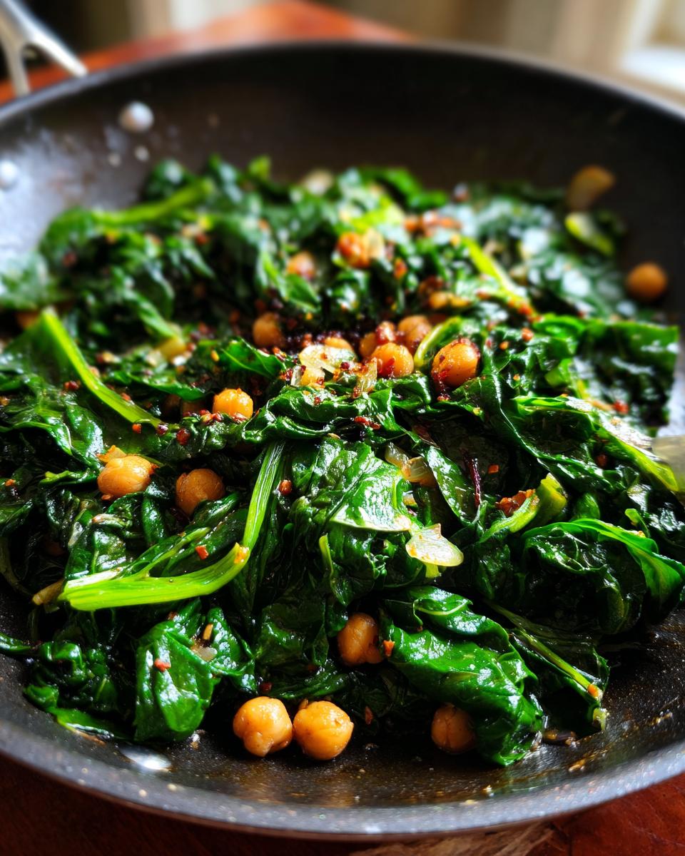 Sautéed Swiss Chard: Beating 25-Minute Boredom! 5 Sautéed Swiss Chard with Garlic Chickpeas - detail 1
