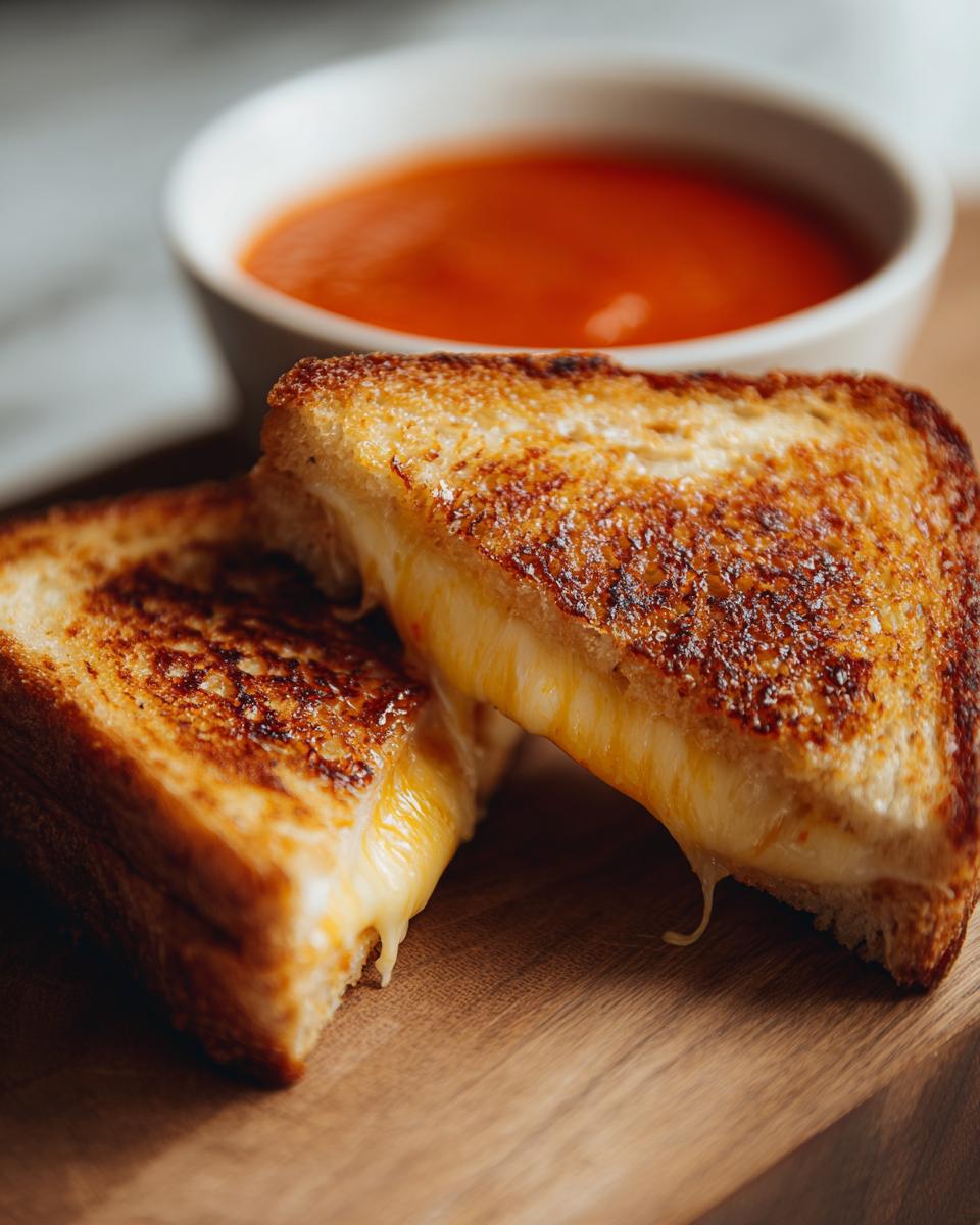 1 Perfect Grilled Cheese & Tomato Soup: 3 Step Recipe 8 grilled cheese and tomato soup | lunch - detail 3