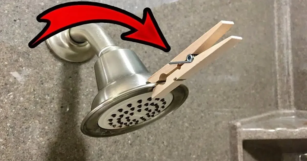 Put a Clothespin on Your Shower Head for an Easy Spa-Like Experience