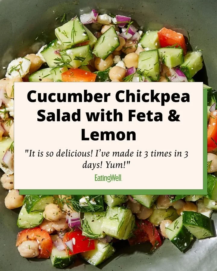 Cucumber Chickpea Salad with Feta and Lemon 1 Cucumber Chickpea Salad with Feta and Lemon, a vibrant and healthy dish