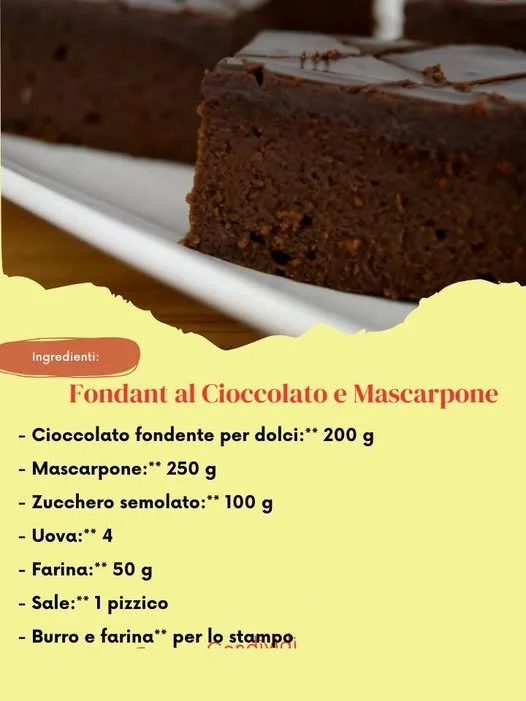 Fondant al Cioccolato con Mascarpone