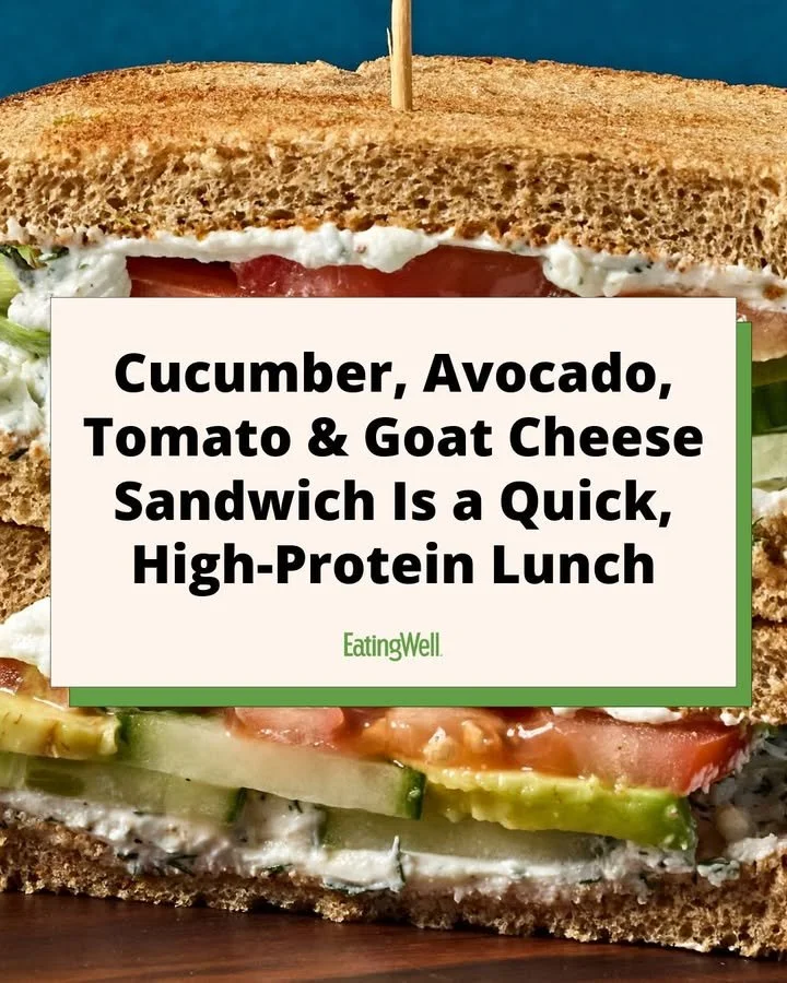 Minute Avocado and Goat Cheese Veggie Sandwich 1 Minute Avocado and Goat Cheese Veggie Sandwich on a plate