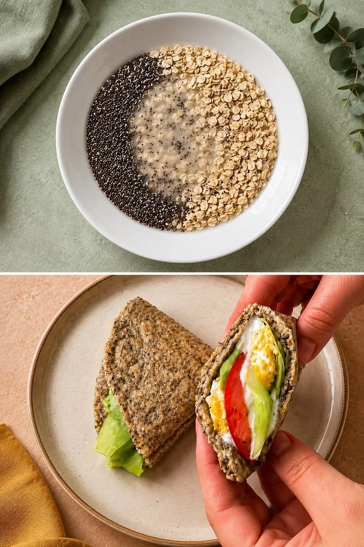 Piadina con Avena e Semi di Chia: Ricetta Facile 1 Piadina con Avena e Semi di Chia pronta da servire