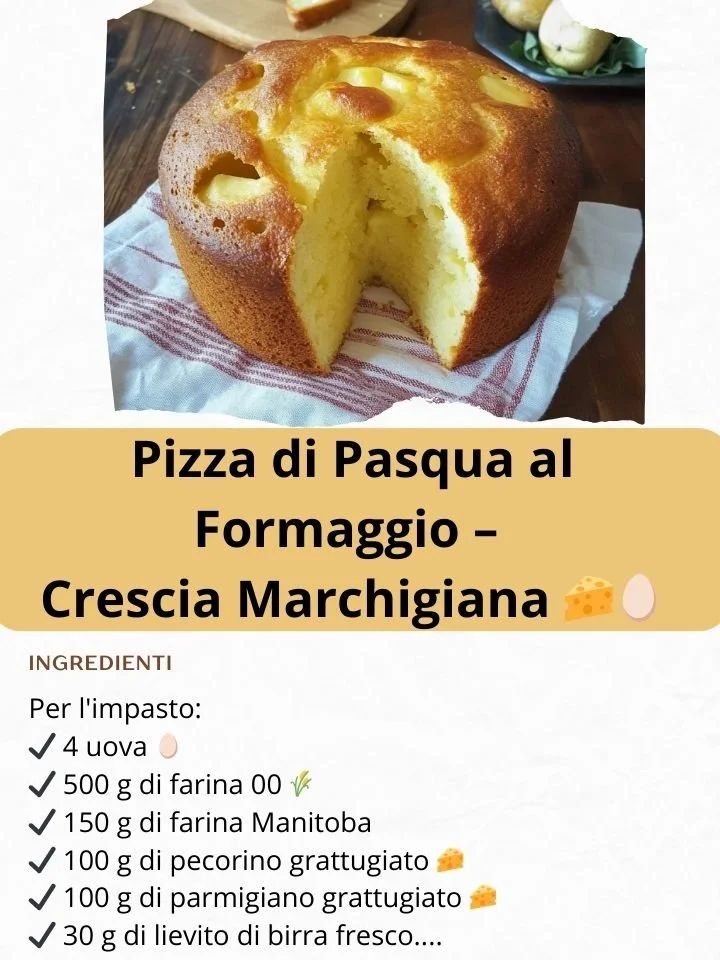 Pizza di Pasqua al Formaggio: Crescia Marchigiana