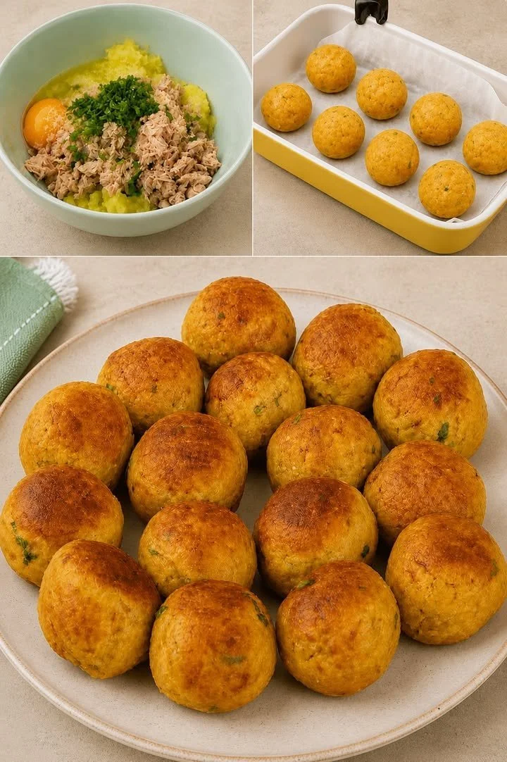 Polpette furbe con tonno e zucchine 1 Polpette di tonno e zucchine pronte da servire