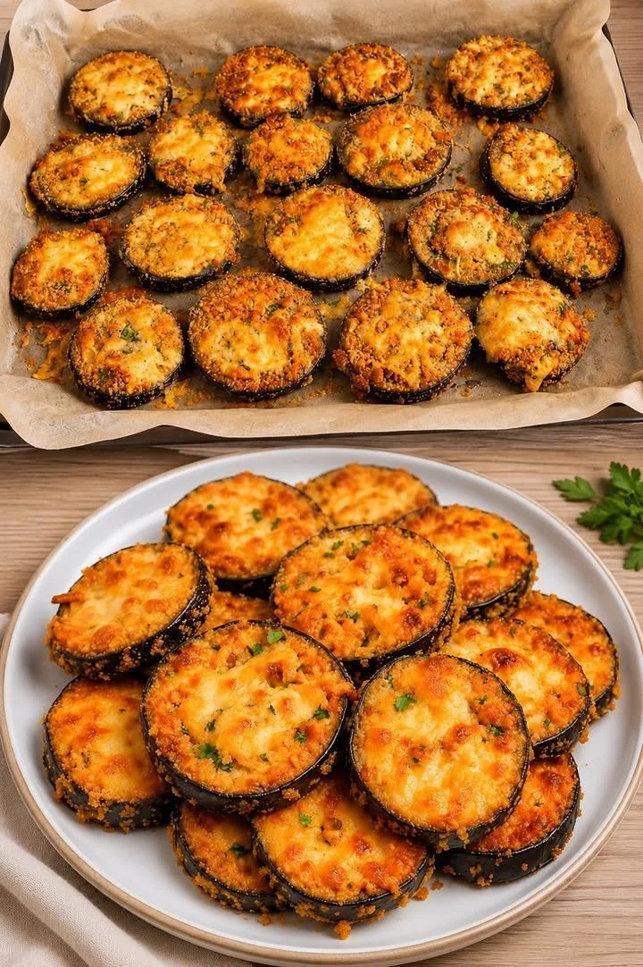 Ricetta per melanzane croccanti al forno 1 Melanzane croccanti al forno dorate e croccanti pronte da servire