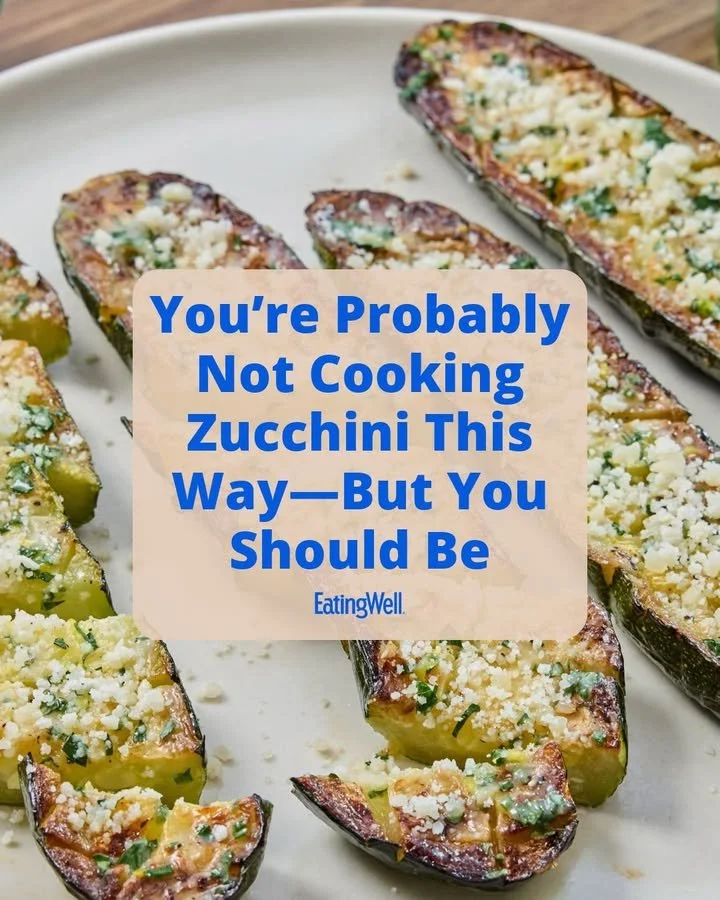 Roasted Zucchini: Easy Garlic Bread-Inspired Summer Side 1 Plate of roasted zucchini seasoned like garlic bread for a summer side dish