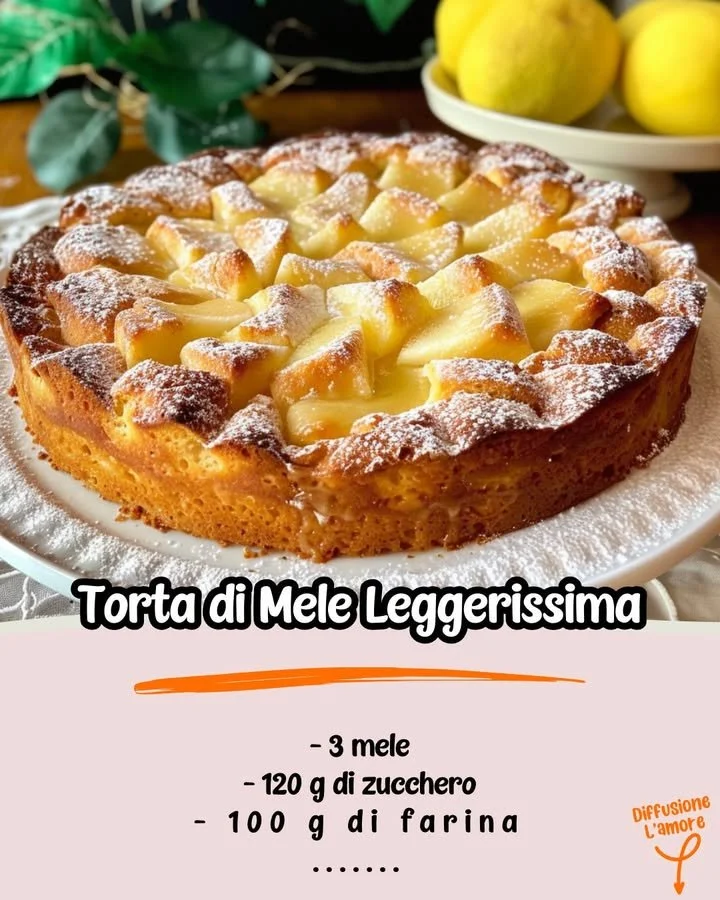 Torta di Mele Leggerissima: ricetta facile e leggera