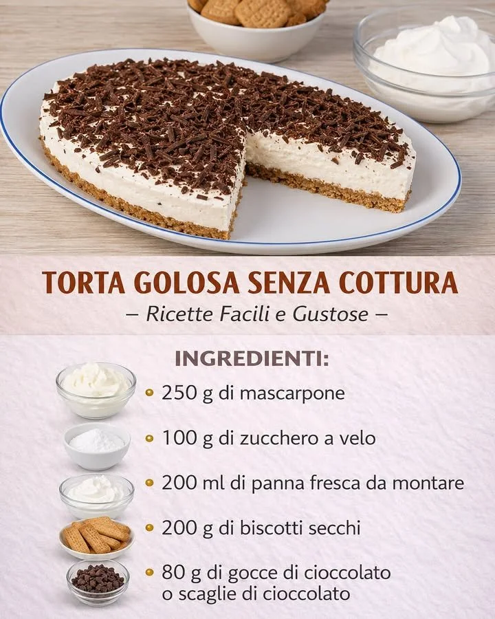 Torta senza cottura: ricetta facile e golosa 1 Ricetta torta senza cottura, facile e deliziosa per ogni occasione.