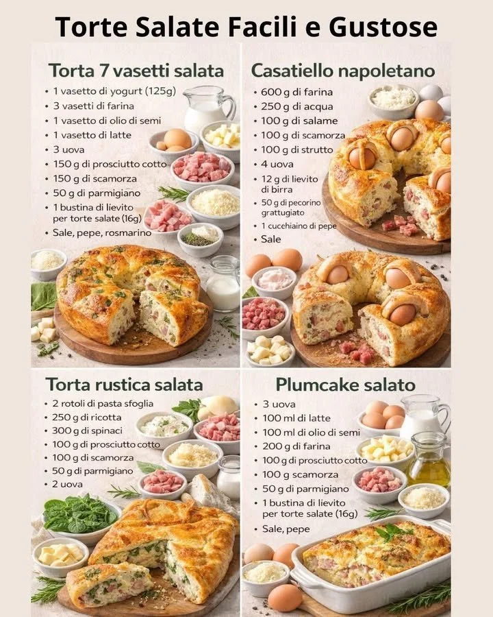 Torte Salate Facili e Gustose: Ricette Veloci 1 Torte salate facili e gustose pronte per essere servite, ricette veloci da provare