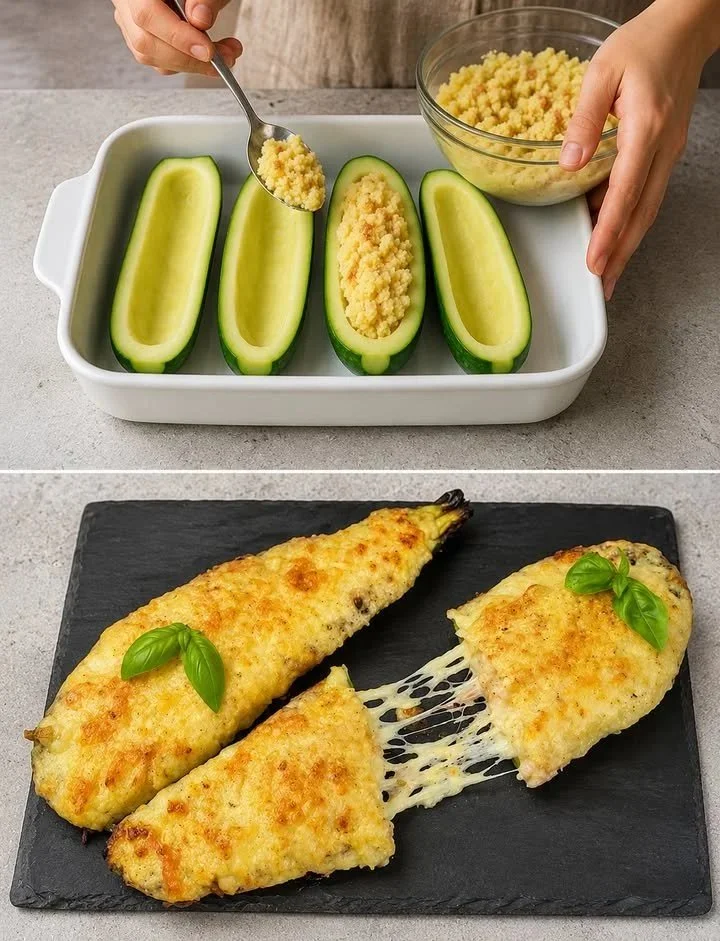 Zucchine Ripiene: Ricetta Semplice 1 Zucchine ripiene preparate con una ricetta semplice e gustosa