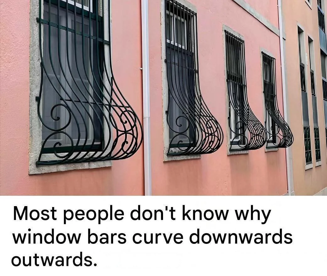 Why Do Some Window Bars Curve Outward? The Practical Reason Behind This Unusual Design