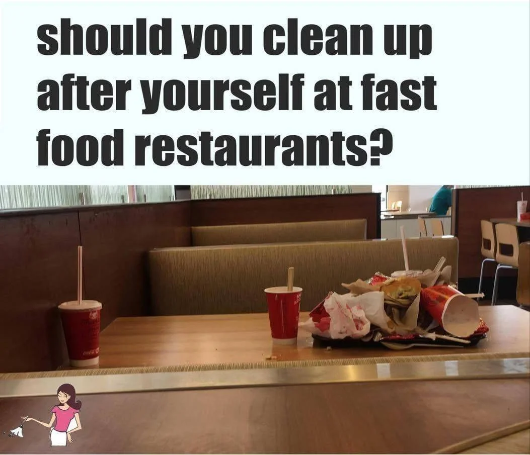 Should You Clean Up After Yourself at a Fast-Food Restaurant? The Simple Etiquette Rule Most People Get Wrong