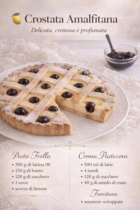 Crostata Cremosa alle Amarene: il dolce che conquista al primo assaggio 🍒✨