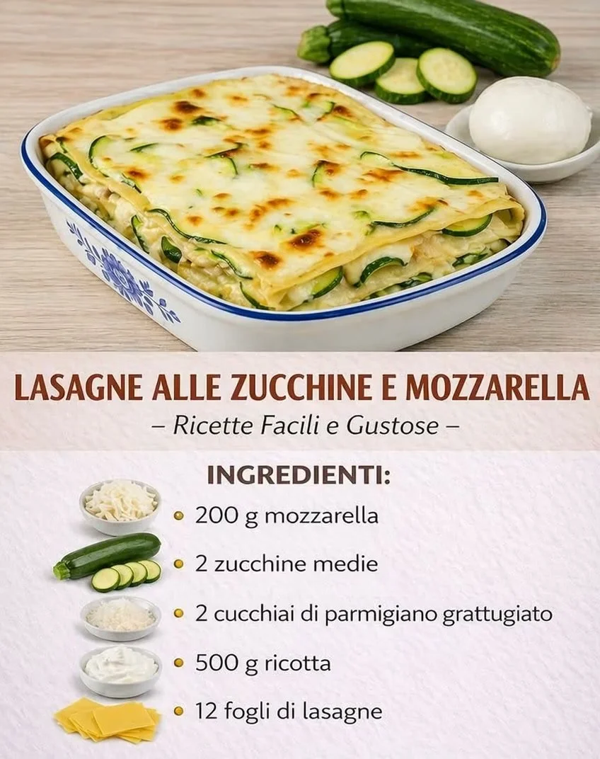 Lasagna con zucchine e mozzarella